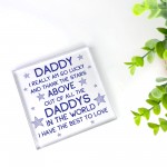 Daddy Gifts Acrylic Block Daddy Christmas Birthday Gifts For Him
