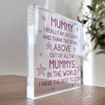 Mummy Gifts Acrylic Block Mummy Christmas Birthday Gifts For Her