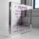 Mummy Gifts Acrylic Block Mummy Christmas Birthday Gifts For Her