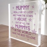Mummy Gifts Acrylic Block Mummy Christmas Birthday Gifts For Her