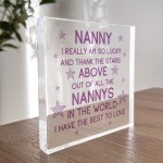 Nanny Gifts Acrylic Block Nanny Christmas Birthday Gifts For Her