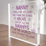 Nanny Gifts Acrylic Block Nanny Christmas Birthday Gifts For Her
