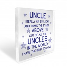 Uncle Gifts Acrylic Block Uncle Christmas Birthday Gifts For Him