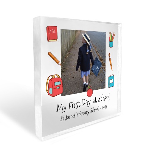 First Day At School Gift For Daughter Son Personalised Plaque First Day At School Gift For Daughter Son Personalised Plaque