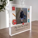 First Day At School Gift For Daughter Son Personalised Plaque First Day At School Gift For Daughter Son Personalised Plaque