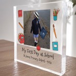 First Day At School Gift For Daughter Son Personalised Plaque First Day At School Gift For Daughter Son Personalised Plaque