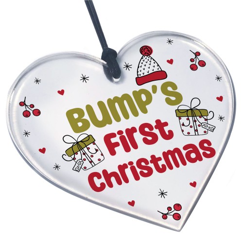 Christmas Decoration For Bumps First Christmas Acrylic Heart