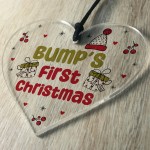 Christmas Decoration For Bumps First Christmas Acrylic Heart