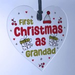 Christmas Decoration 1st Christmas As Grandad Gift Acrylic Heart