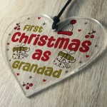 Christmas Decoration 1st Christmas As Grandad Gift Acrylic Heart