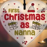 Christmas Decoration 1st Christmas As Nanna Gift Acrylic Heart