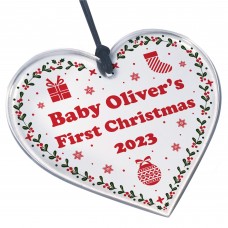 Babys 1st Christmas Decoration Personalised Christmas Ornament
