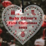 Babys 1st Christmas Decoration Personalised Christmas Ornament