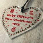 Babys 1st Christmas Decoration Personalised Christmas Ornament