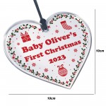 Babys 1st Christmas Decoration Personalised Christmas Ornament
