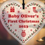 Babys 1st Christmas Decoration Personalised Christmas Ornament