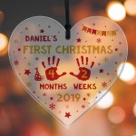 Babys First Christmas Decoration Personalised Heart Tree Decor