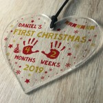 Babys First Christmas Decoration Personalised Heart Tree Decor