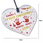 Babys First Christmas Decoration Personalised Heart Tree Decor