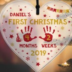 Babys First Christmas Decoration Personalised Heart Tree Decor