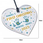 First Christmas Decoration For Baby Boy Girl Personalised Heart First Christmas Decoration For Baby Boy Girl Personalised Heart
