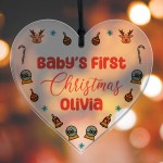 Babys First Christmas Gift Personalised Tree Decoration