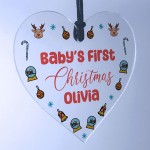 Babys First Christmas Gift Personalised Tree Decoration