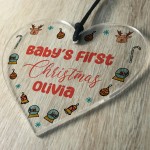 Babys First Christmas Gift Personalised Tree Decoration
