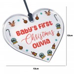 Babys First Christmas Gift Personalised Tree Decoration