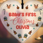Babys First Christmas Gift Personalised Tree Decoration