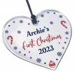 First Christmas Decoration For New Baby Boy Girl Personalised