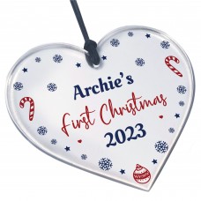 First Christmas Decoration For New Baby Boy Girl Personalised