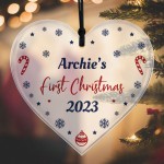 First Christmas Decoration For New Baby Boy Girl Personalised