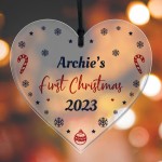 First Christmas Decoration For New Baby Boy Girl Personalised