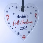 First Christmas Decoration For New Baby Boy Girl Personalised