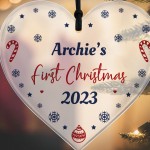 First Christmas Decoration For New Baby Boy Girl Personalised