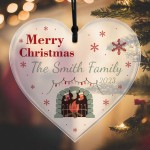 Merry Christmas Tree Ornament Personalised SURNAME Gift