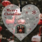 Merry Christmas Tree Ornament Personalised SURNAME Gift