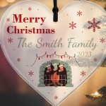 Merry Christmas Tree Ornament Personalised SURNAME Gift