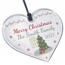Christmas Tree Ornament Personalised SURNAME Gift For Family
