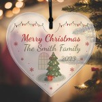 Christmas Tree Ornament Personalised SURNAME Gift For Family