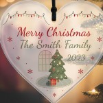 Christmas Tree Ornament Personalised SURNAME Gift For Family