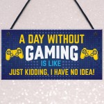 Gamer Gifts Novelty Gaming Sign For Boys Bedroom Games Room Gift