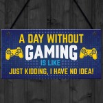 Gamer Gifts Novelty Gaming Sign For Boys Bedroom Games Room Gift
