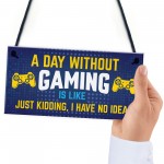Gamer Gifts Novelty Gaming Sign For Boys Bedroom Games Room Gift