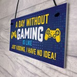 Gamer Gifts Novelty Gaming Sign For Boys Bedroom Games Room Gift