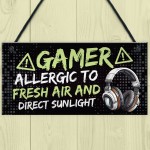 Gamer Sign Games Room Accessories Boys Bedroom Decor Gaming Sign