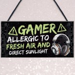 Gamer Sign Games Room Accessories Boys Bedroom Decor Gaming Sign