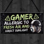 Gamer Sign Games Room Accessories Boys Bedroom Decor Gaming Sign