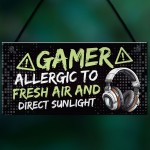 Gamer Sign Games Room Accessories Boys Bedroom Decor Gaming Sign